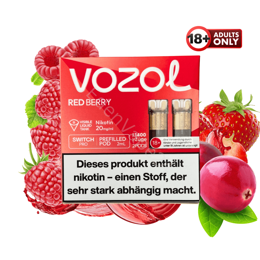 Vozol Pod - Red Berry - EdenVape24